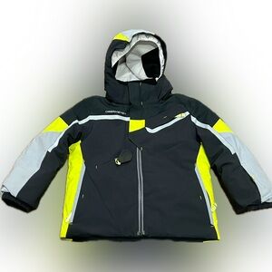 Obermeyer Kids Puffer Jacket - Black, Yellow, White